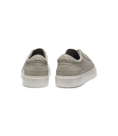 Boss Gary Leather Trainers With Hidden Laces Khaki Khaki