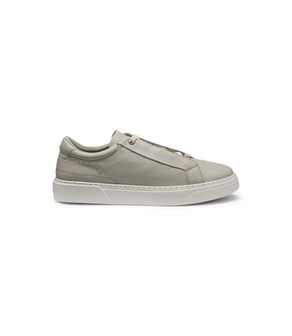Boss Gary Leather Trainers With Hidden Laces Khaki Khaki