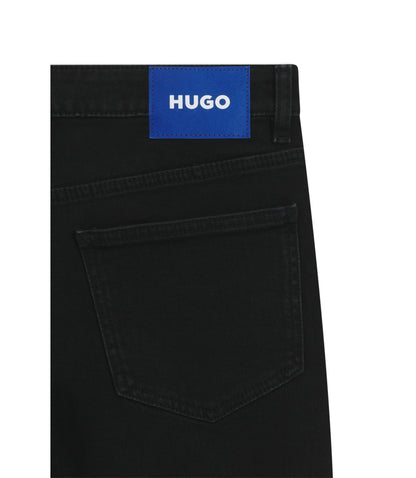 Hugo Slim Fit Jeans With Rhinestone Logos Black Women's