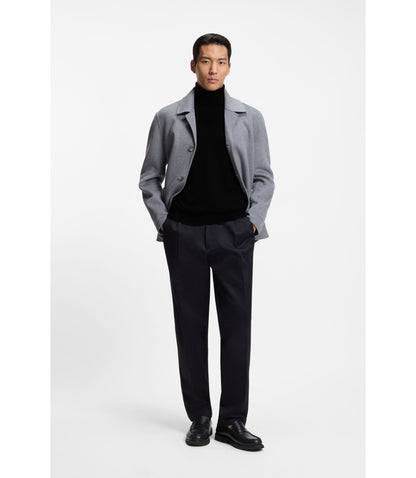 Boss Rollneck Sweater In Cashmere Black