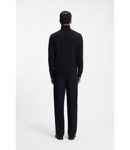 Boss Rollneck Sweater In Cashmere Black