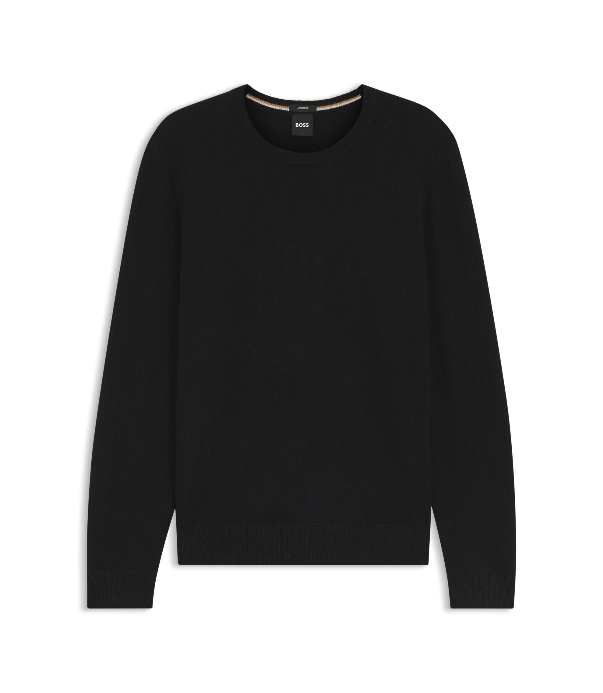 Boss Cashmere Sweater In A Regular Fit Black