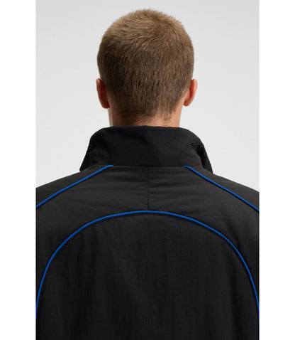 Hugo Contrast Piping Jacket With Water Repellent Finish Black