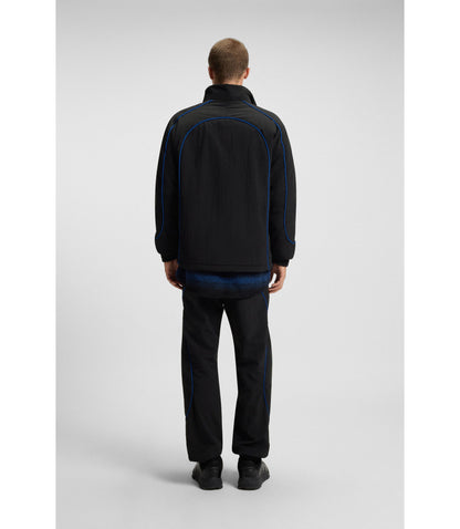 Hugo Contrast Piping Jacket With Water Repellent Finish Black