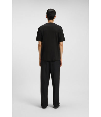Hugo Embroidered Artwork T Shirt In Cotton Jersey Black