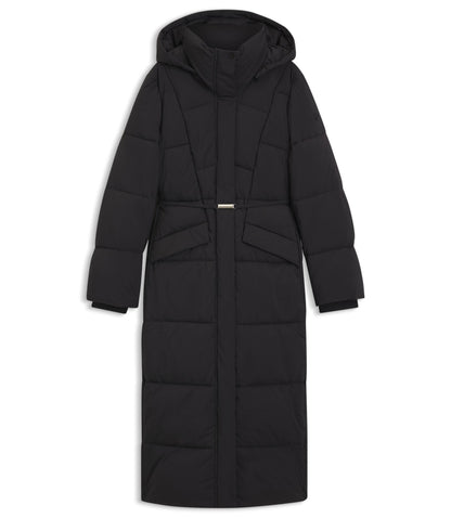 Boss Padded Jacket With Metal Belt Detail Black Women's