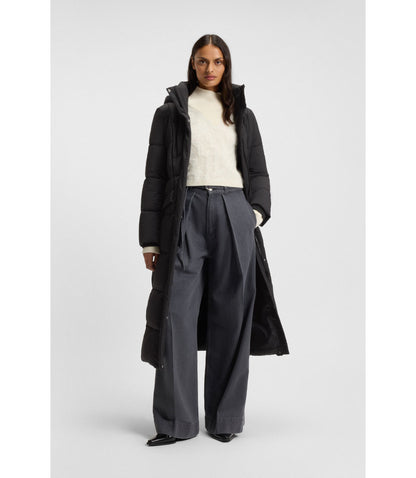 Boss Padded Jacket With Metal Belt Detail Black Women's