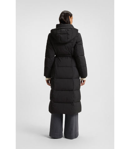Boss Padded Jacket With Metal Belt Detail Black Women's