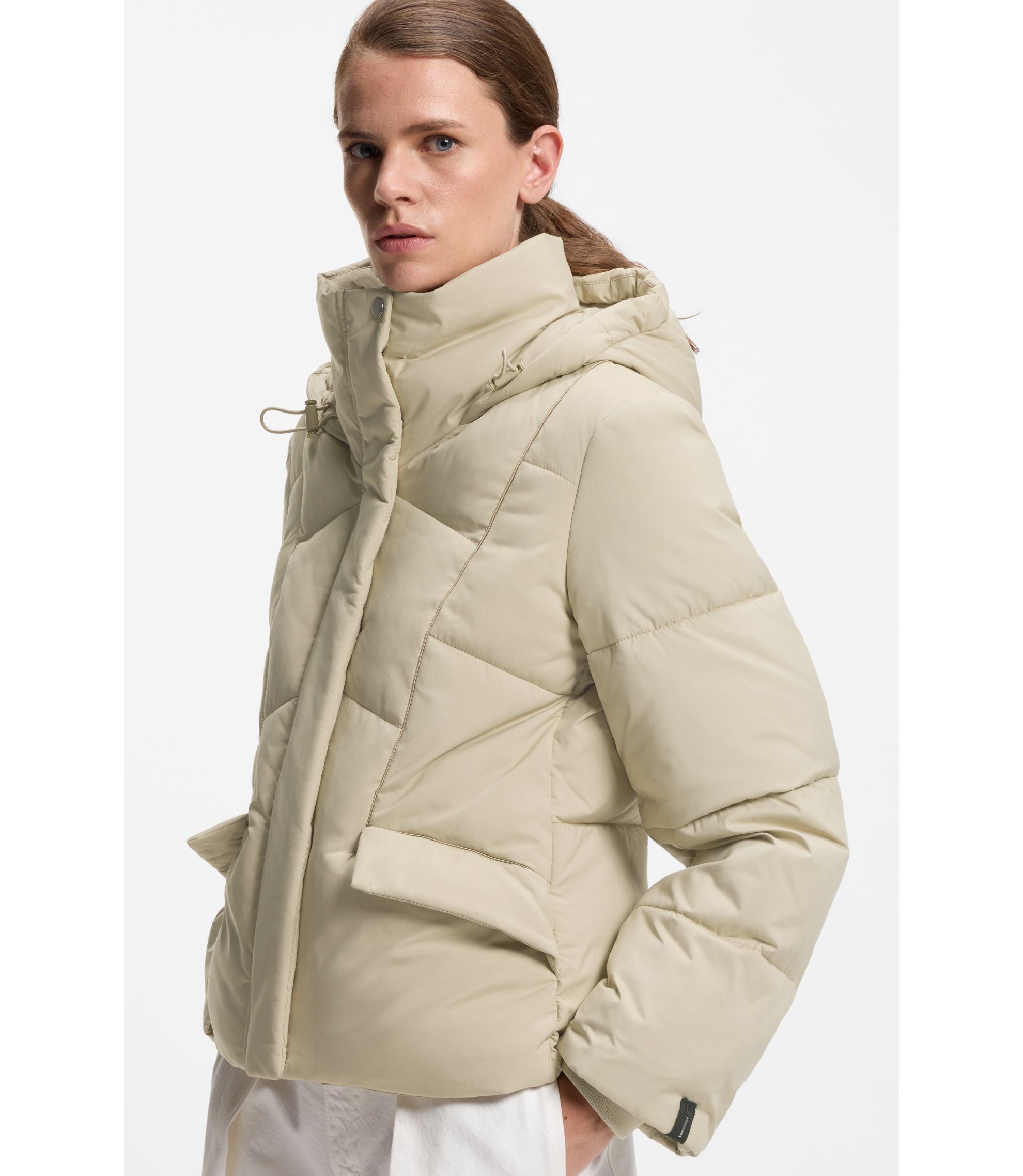Boss Piping Detail Jacket With Padding Light Beige Women's