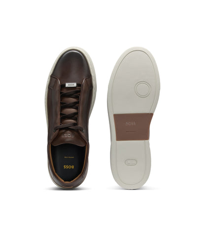 Boss Gary Trainers With Hidden Laces Dark Brown Dark Brown