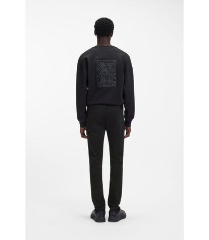 Hugo Black Extra Slim Fit Jeans In Satin Touch Denim Black