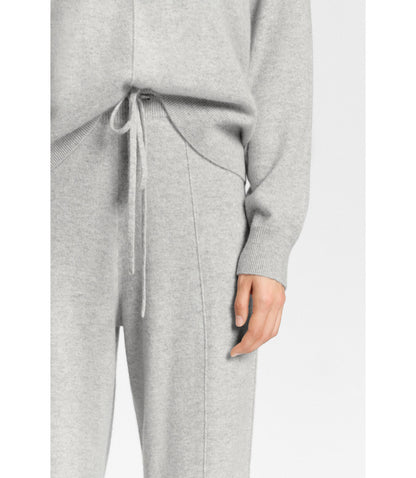 Boss Tapered Fit Track Pants In Cashmere Light Grey Women's