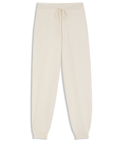 Boss Tapered Fit Track Pants In Cashmere White Women's