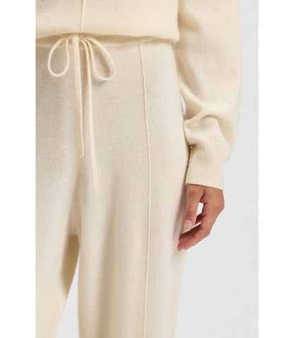 Boss Tapered Fit Track Pants In Cashmere White Women's