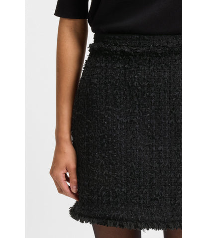 Boss Mini Skirt In Velvet Tweed Patterned Women's