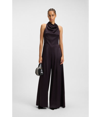 Boss Sabl Jumpsuit With Draped Neckline Light Purple Women's