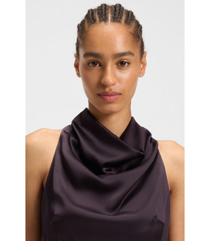 Boss Sabl Jumpsuit With Draped Neckline Light Purple Women's