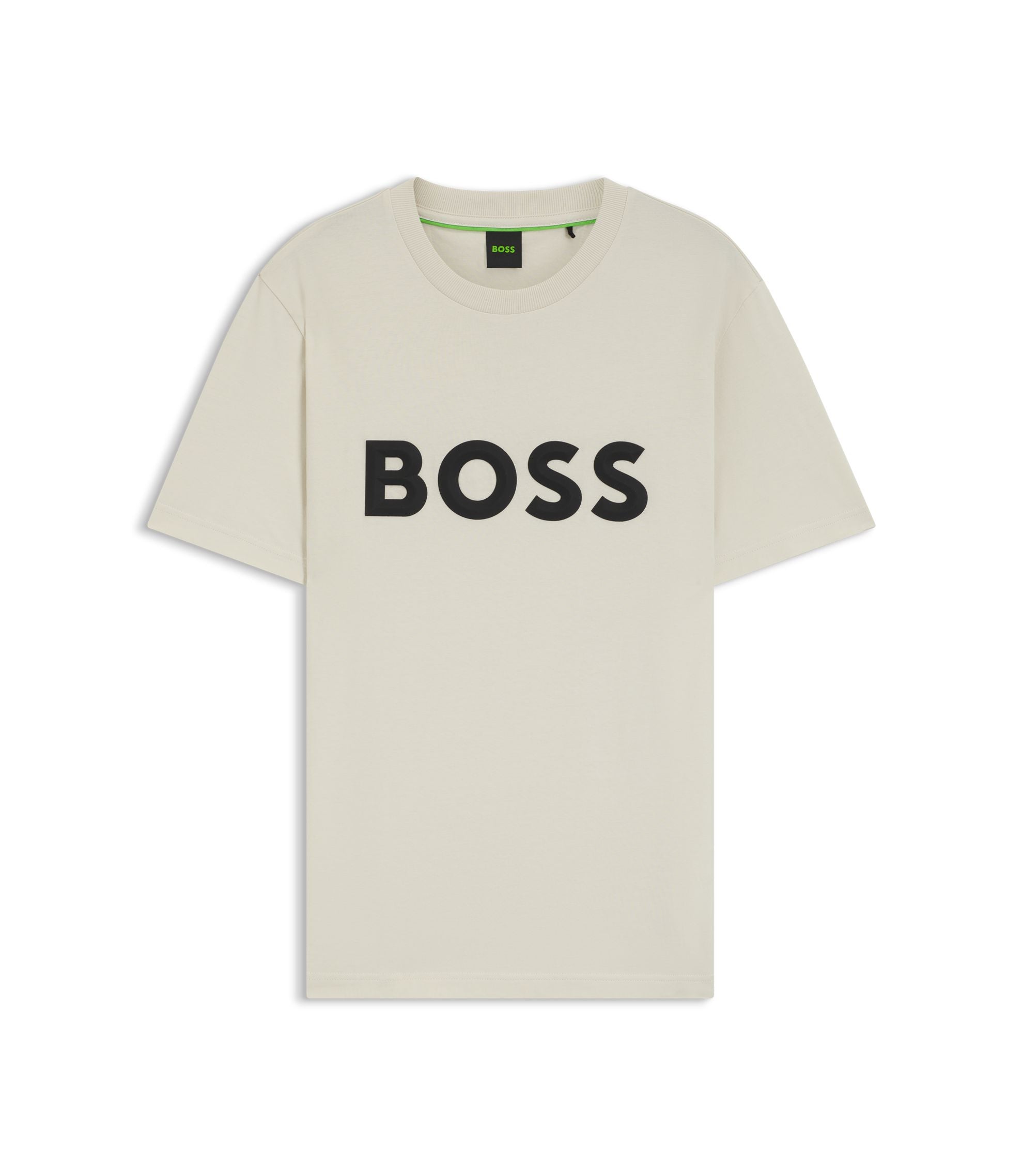 Boss 3D Logo T Shirt In Cotton Jersey White