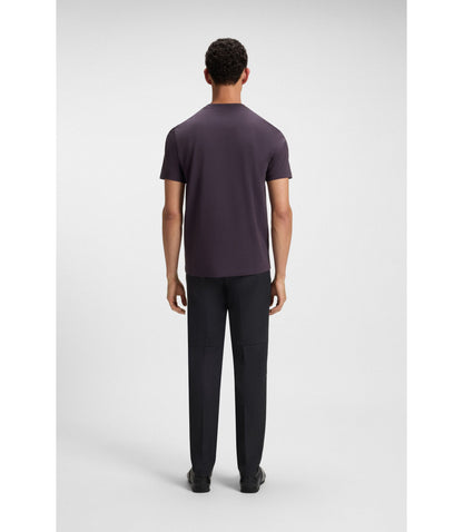 Boss 3D Logo T Shirt In Cotton Jersey Purple