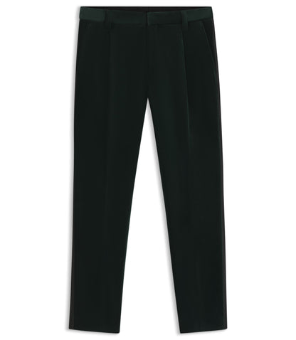 Hugo Slim Fit Trousers In Cotton Velvet Light Green