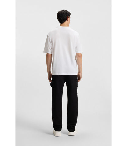Hugo Logo Print T Shirt In Cotton Jersey White