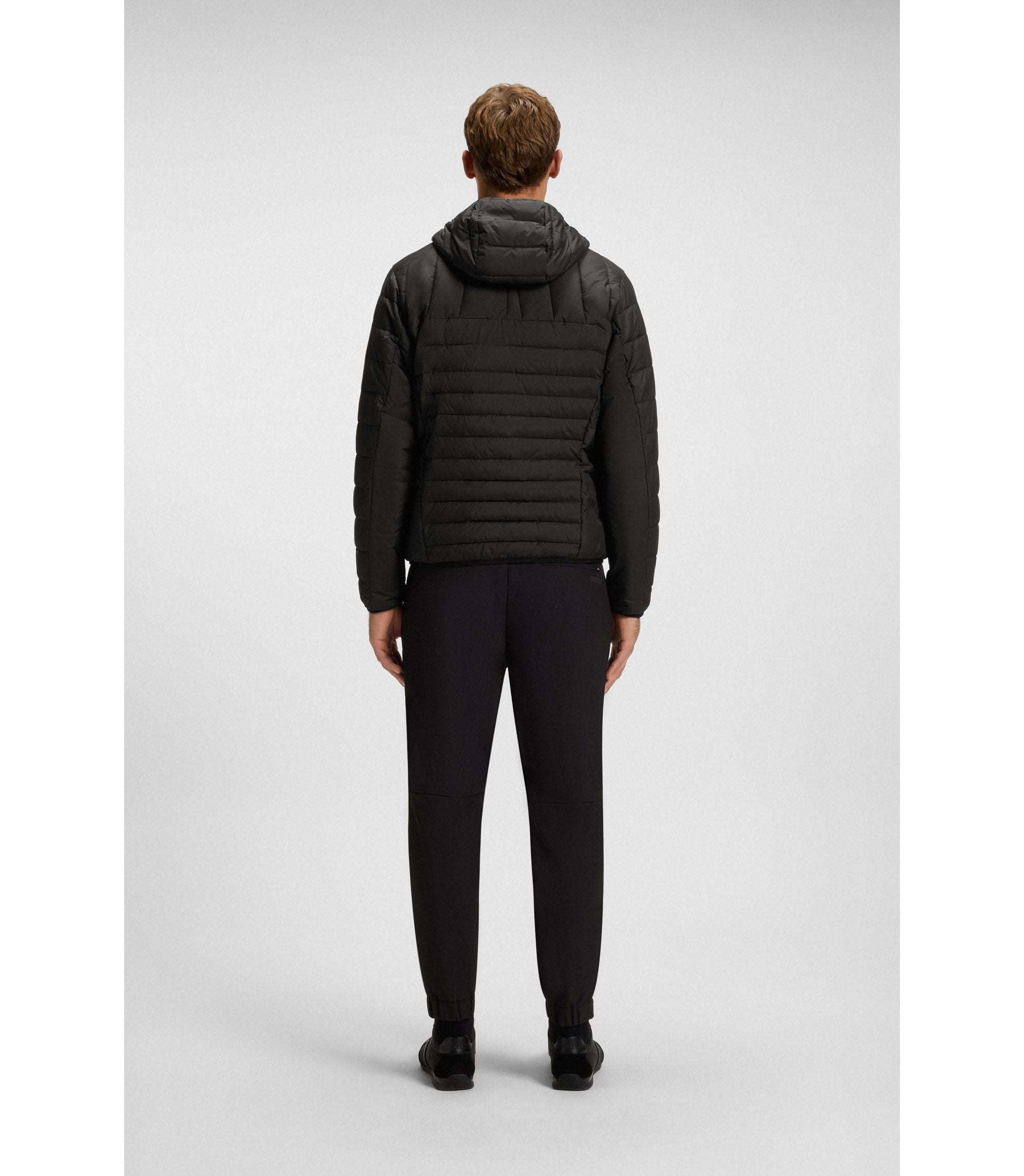 Boss Water Repellent Jacket With Decorative Reflective Details Black