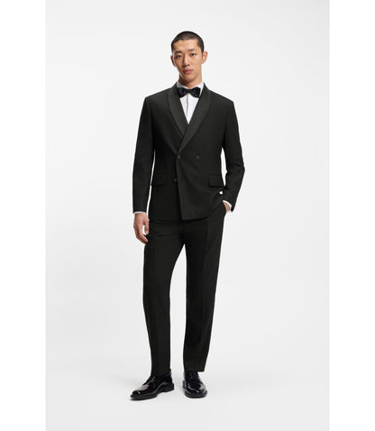 Hugo Modern Fit Tuxedo Jacket With Shawl Lapels Black
