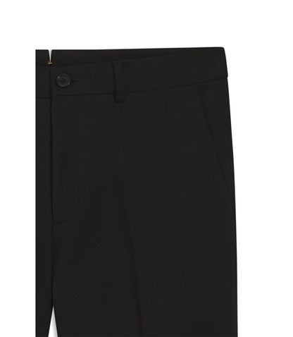 Boss Slim Fit Pants In Cotton Cashmere And Stretch Black