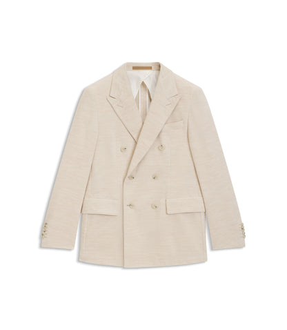 Boss Slim Fit Jacket In Cotton Alpaca Corduroy Light Beige