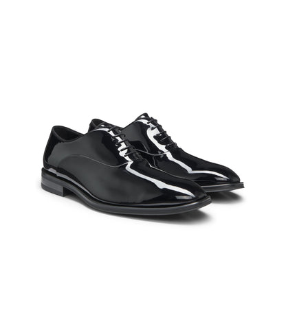 Boss Oxford Shoes In Patent Leather Black Black