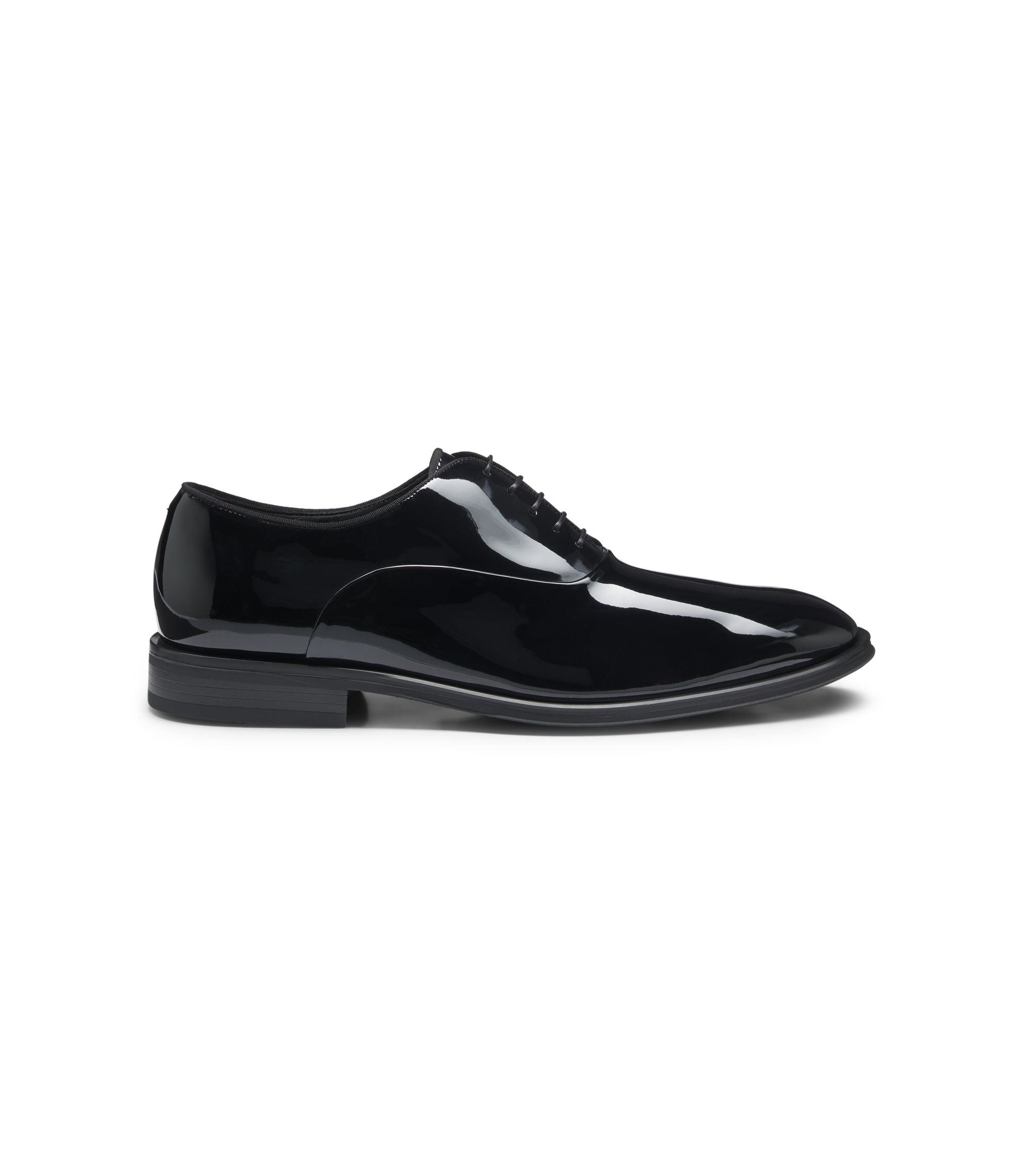 Boss Oxford Shoes In Patent Leather Black Black