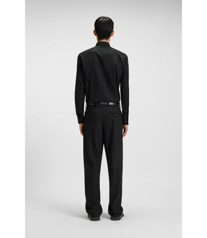 Hugo Easy Iron Slim Fit Shirt In Cotton Poplin Black