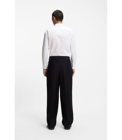 Hugo Easy Iron Slim Fit Shirt In Cotton Poplin White