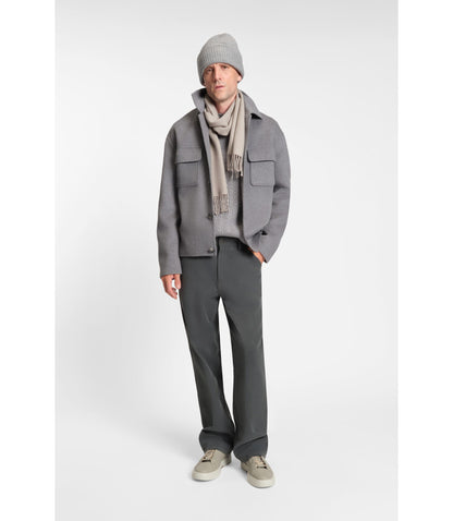 Boss Jeans In Melange Cotton Denim Grey