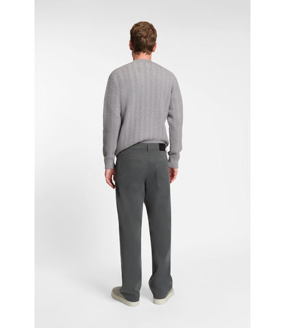 Boss Jeans In Melange Cotton Denim Grey