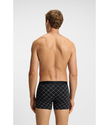 Boss Three Pack Of Stretch Cotton Boxer Briefs Black