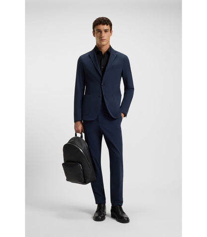 Boss Slim Fit Shirt In Brushed Stretch Flannel Black
