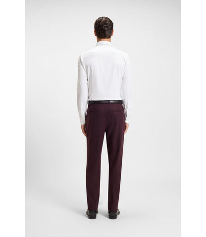 Boss Slim Fit Shirt In Brushed Stretch Flannel White