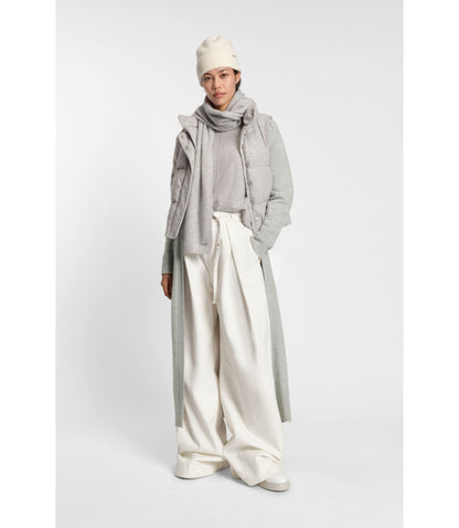 Boss Melange Cashmere Cardigan With Belt Light Grey Women's