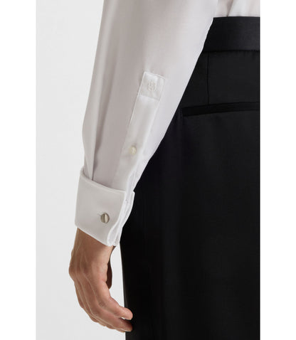 Boss Wrinkle Resistant Slim Fit Shirt In Oxford Cotton White
