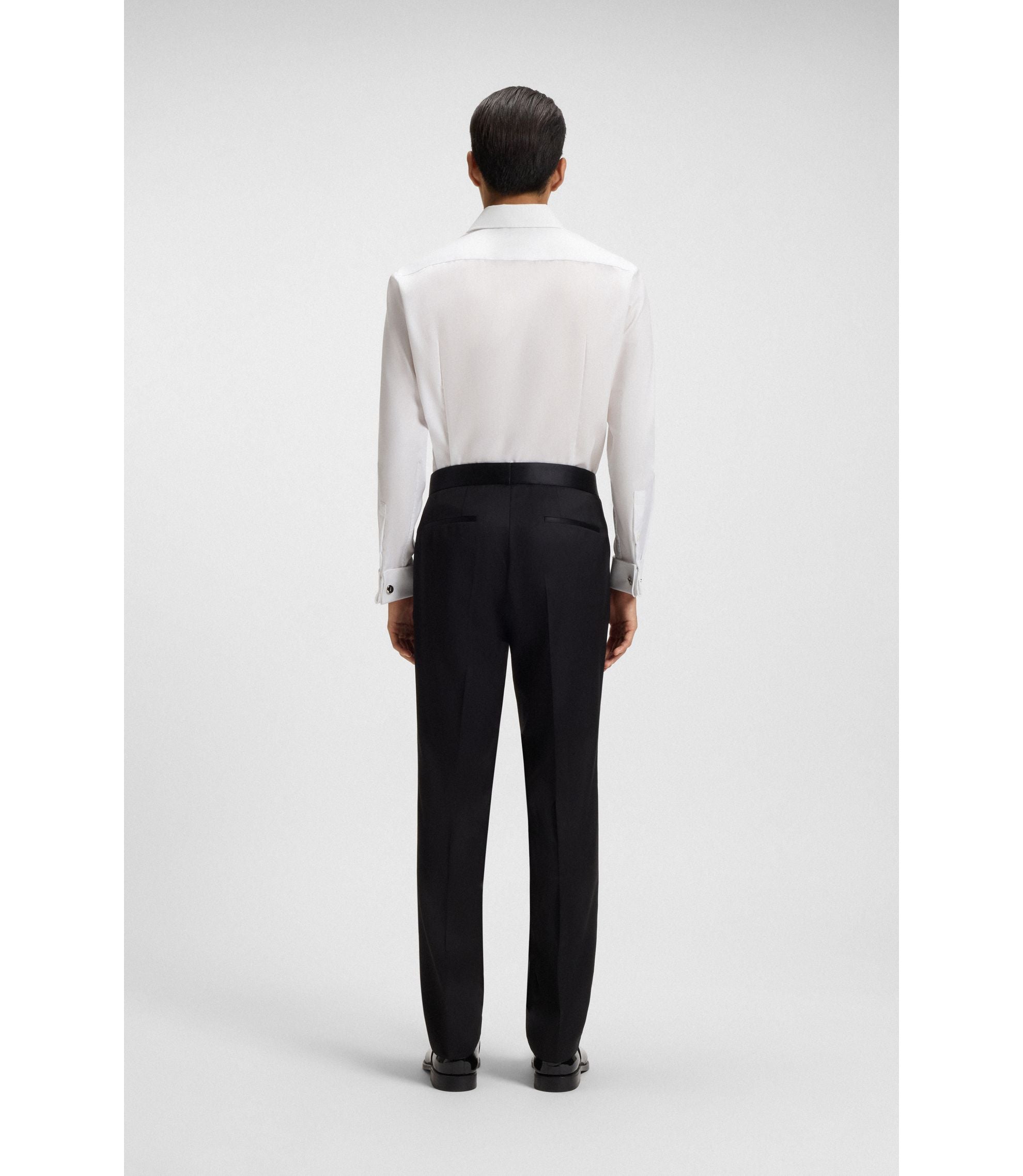 Boss Wrinkle Resistant Slim Fit Shirt In Oxford Cotton White