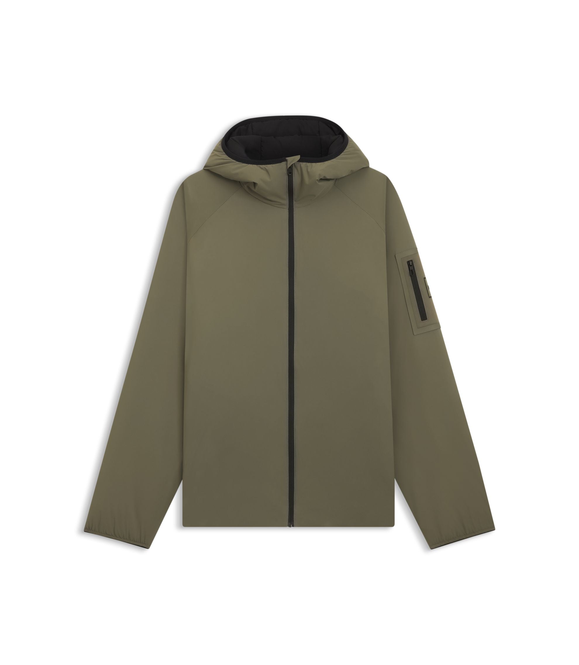 Boss Adjustable Hem Jacket With Water Repellent Finish Khaki