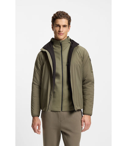 Boss Adjustable Hem Jacket With Water Repellent Finish Khaki