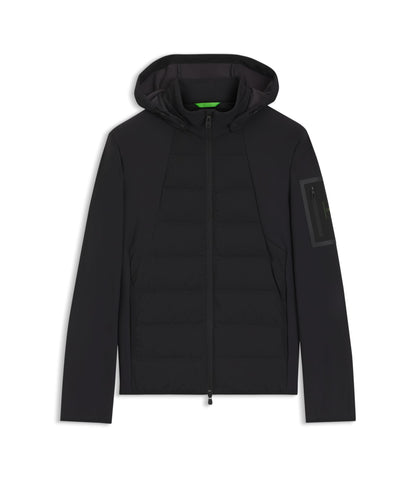 Boss Down Filled Jacket With Water Repellent Finish Black