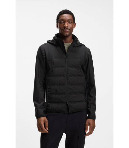 Boss Down Filled Jacket With Water Repellent Finish Black