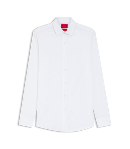Hugo Slim Fit Shirt In Stretch Twill White
