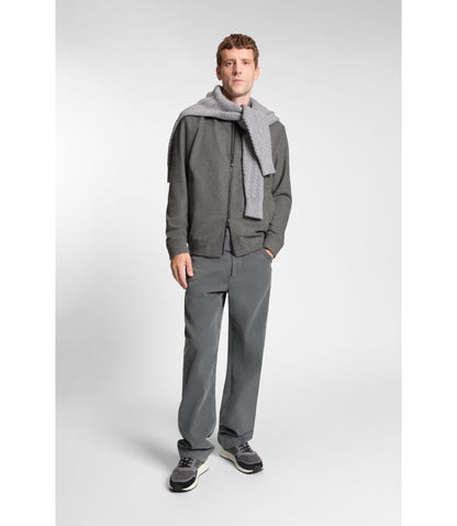 Boss Brushed Slim Fit Jacket In Stretch Flannel Grey