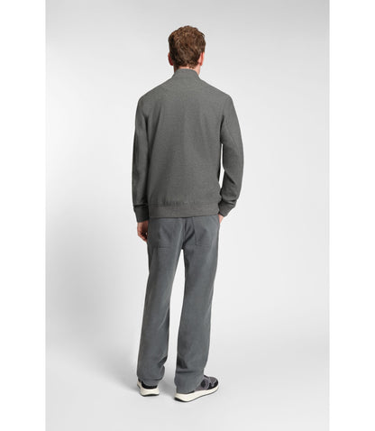Boss Brushed Slim Fit Jacket In Stretch Flannel Grey