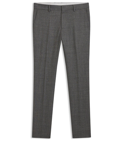 Boss Formal Trousers In Micro Patterned Virgin Wool Grey