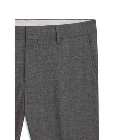 Boss Formal Trousers In Micro Patterned Virgin Wool Grey